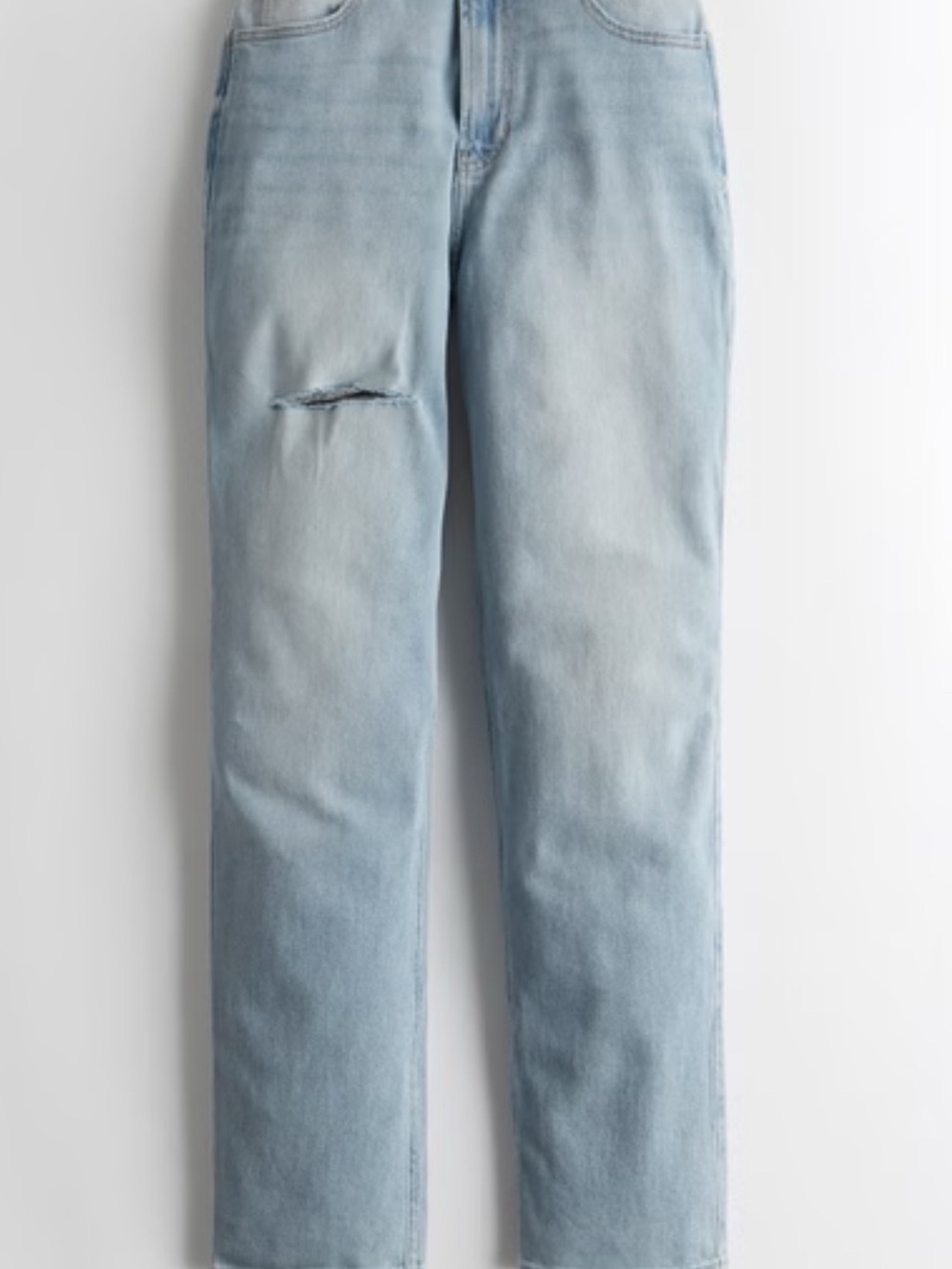 Hollister Ultra High-Rise Stacked Vintage Straight Jeans (Medium Destroyer)